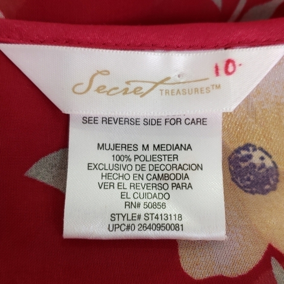 Secret Treasures Sheer Burnout Gown & Robe Set M - Picture 12 of 16